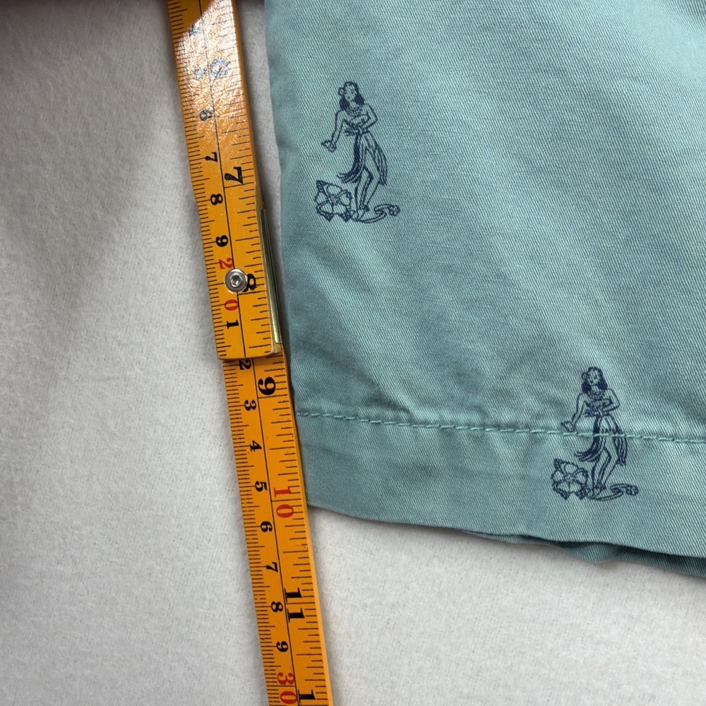 Beverly Hills Polo Club Mens Shorts 32 Blue Golf Print Chino Flat Front 9 In - Picture 10 of 10